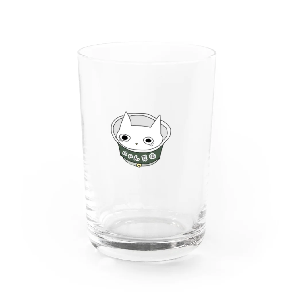 amemugi（あめむぎ）のにゃん兵衛。（顔だけver.） Water Glass :front