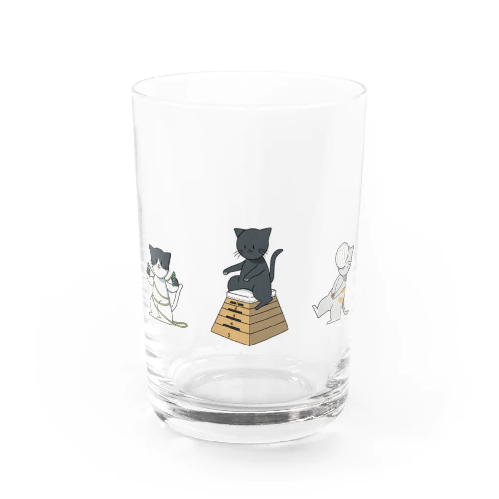 あらふじ ぺすの体育と猫 Water Glass :front