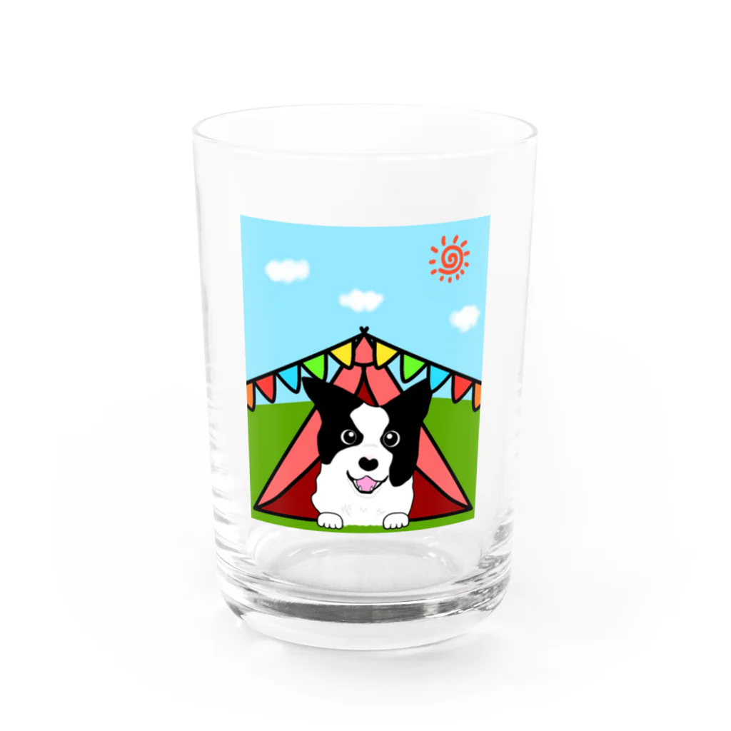 Fortune Campers そっくの雑貨屋さんのテントの中からどんちゃん Water Glass :front