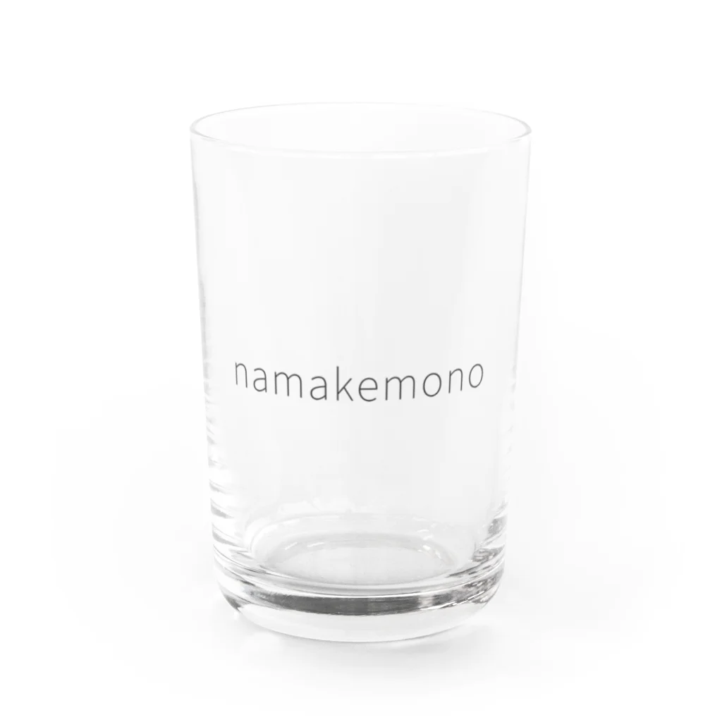 nekoonsenのナマケモノT（ロゴ） Water Glass :front