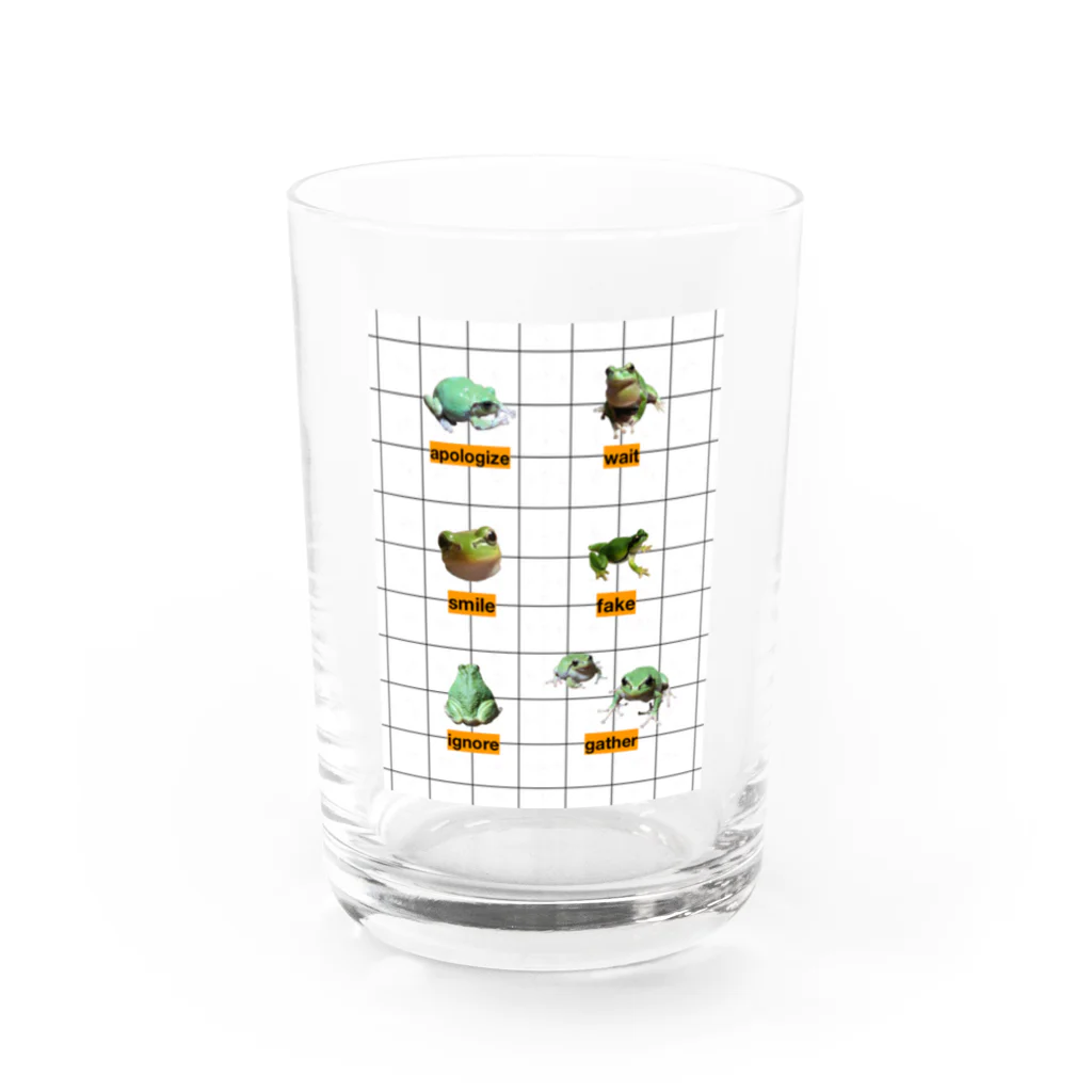 🌐˚✧₊⁎かえるらんど⁎⁺˳✧༚🌐🐸のカエルくん行動シリーズ Water Glass :front