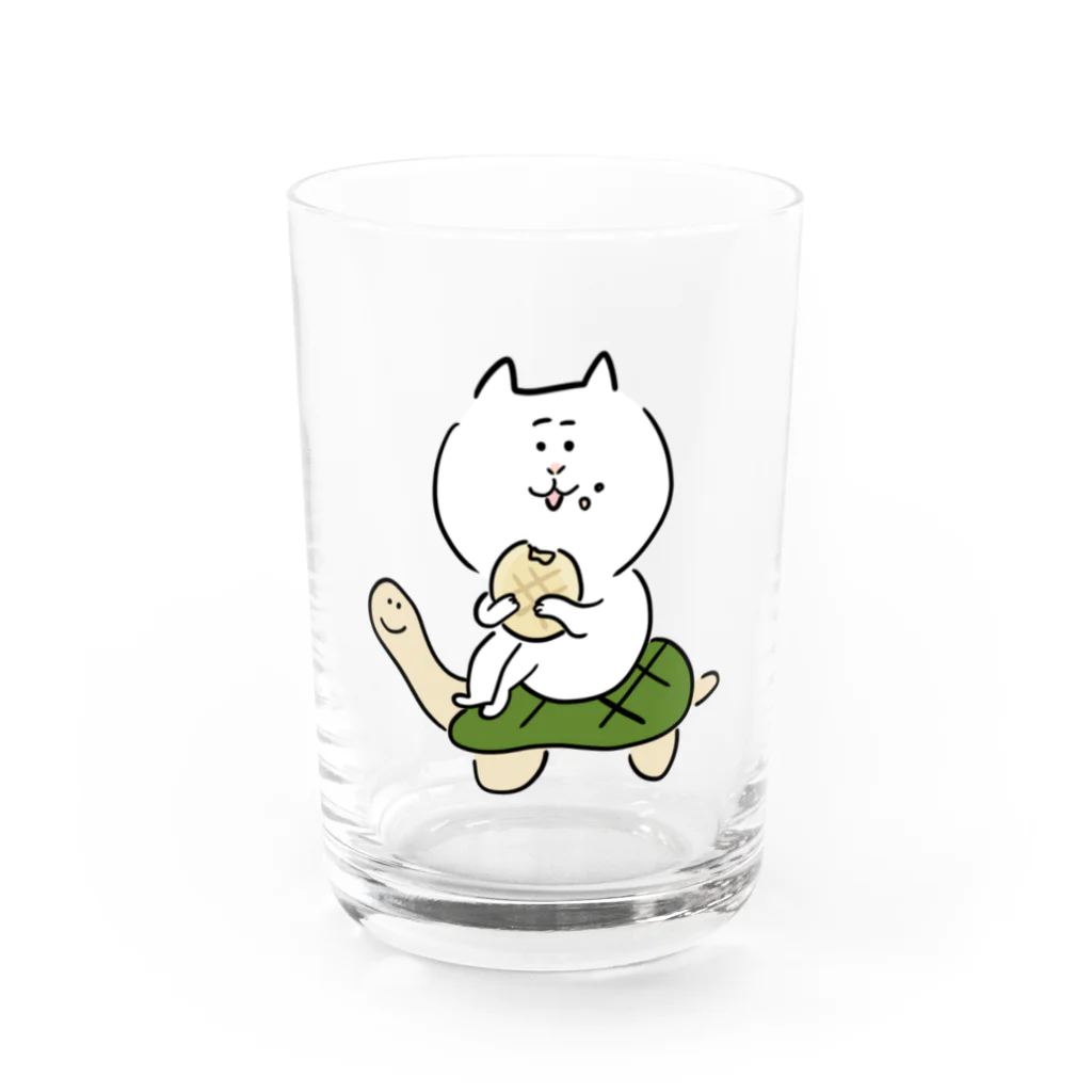 けちゃっぷごはんのお店のメロンパンとねこ Water Glass :front