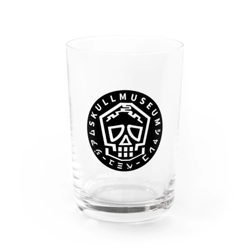 シャレコーベミュージアムのミュージアムロゴ2 Water Glass :front