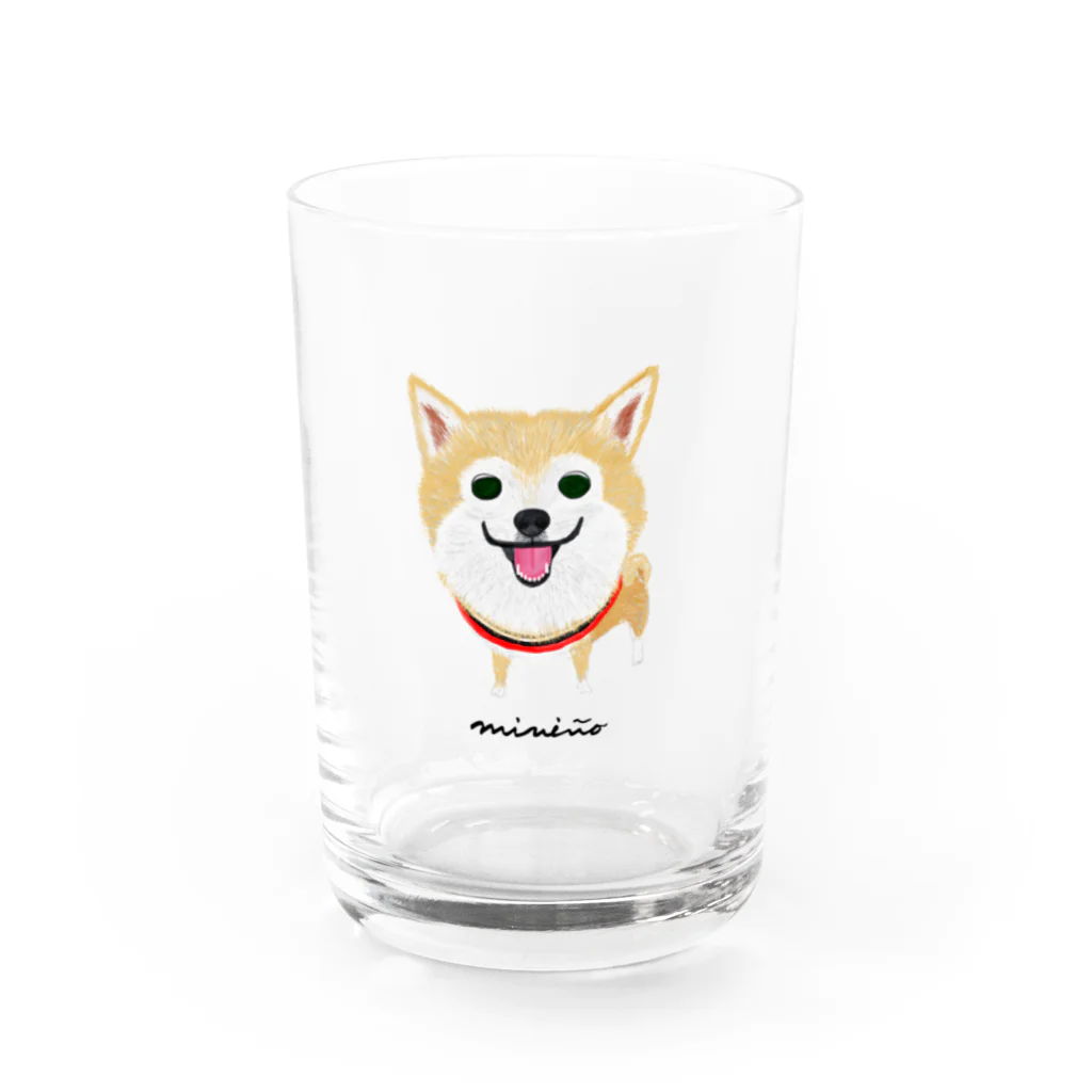 miniño（ミニーニョ）の柴犬 Water Glass :front