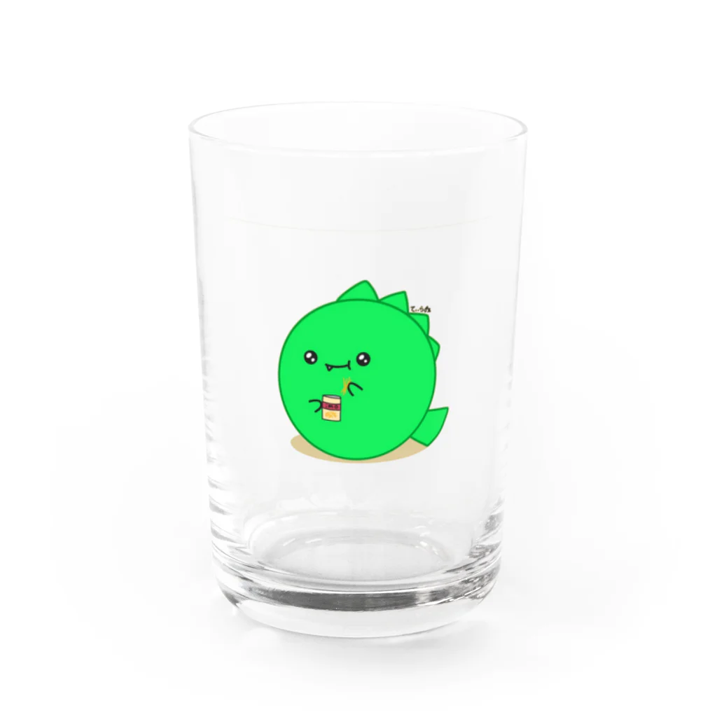 ★りりちゃん★の4-ティラノ Water Glass :front
