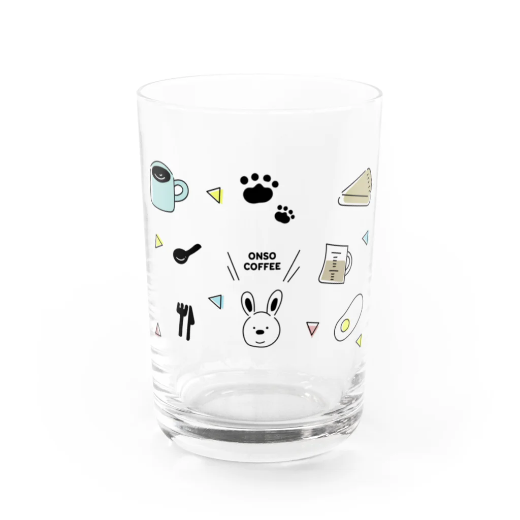 onsocoffeeオリジナルグッズのONSO COFFEE Water Glass :front