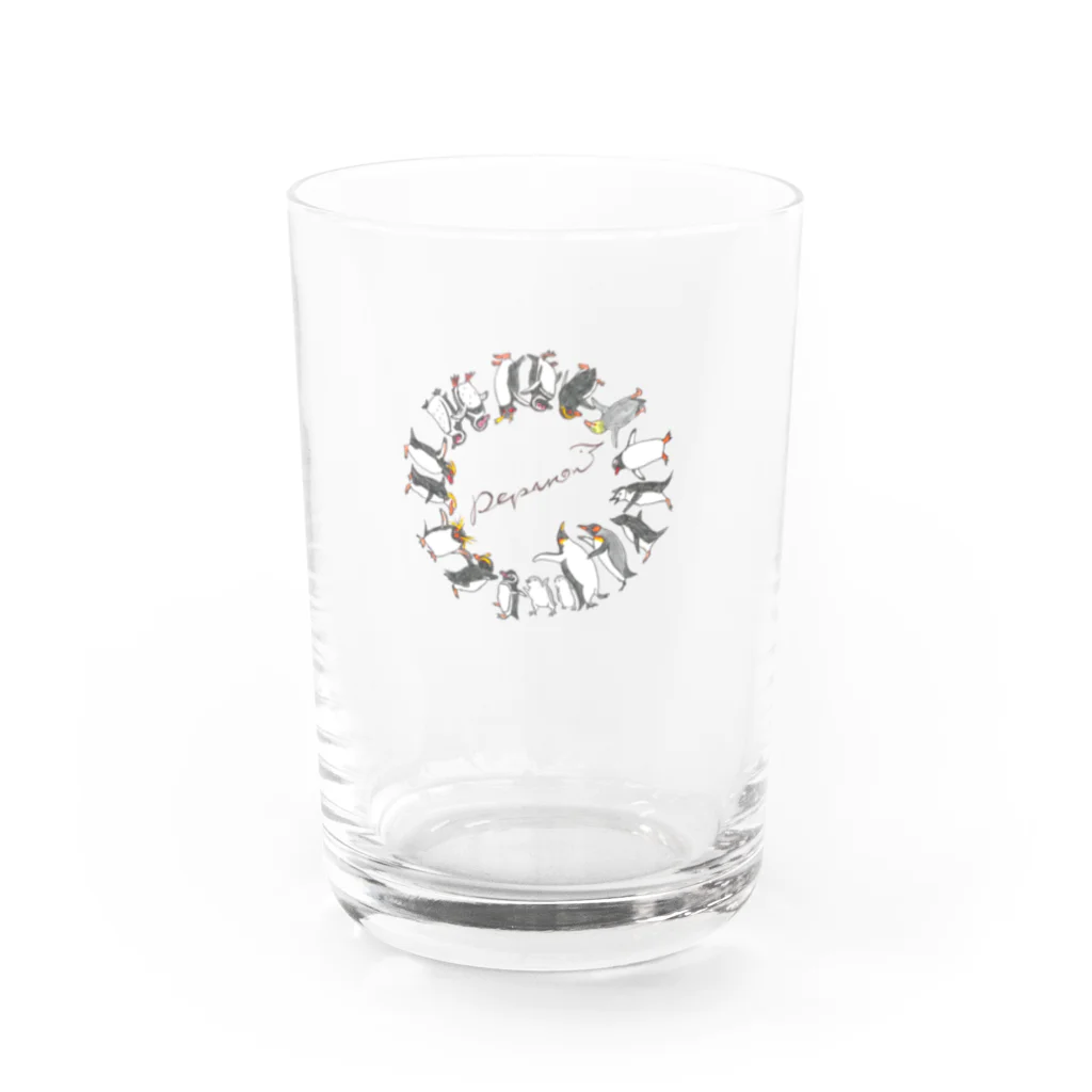 雑貨屋ペパロニのペンギン　全員集合　ペパロニオリジナル Water Glass :front