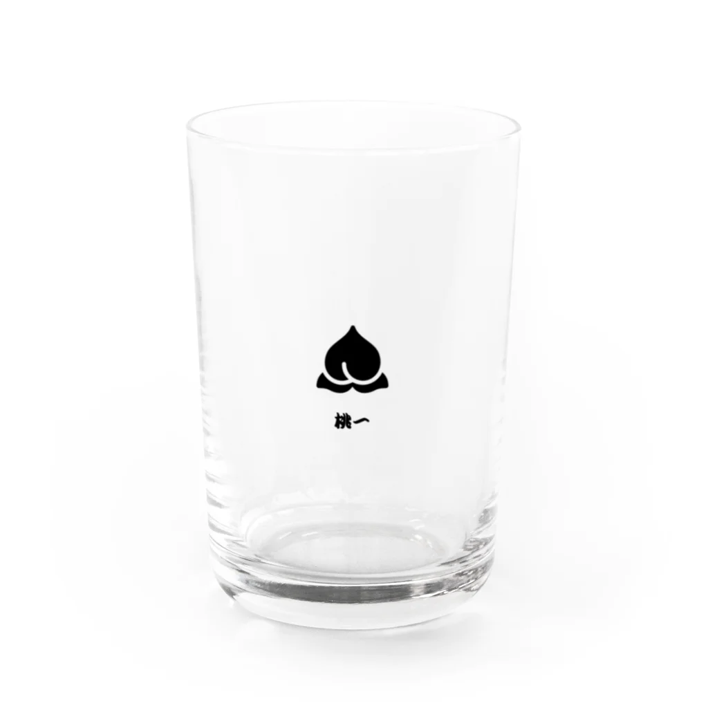 bookslopeの桃一 のみ 黒 Water Glass :front