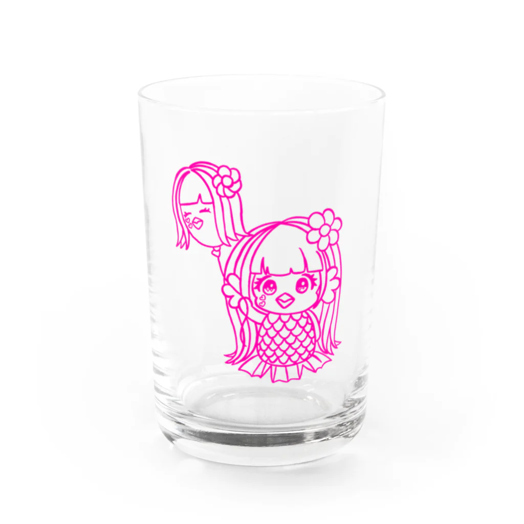 歌うバルーンパフォーマMIHARU✨〜あいことばは『笑顔の魔法』〜😍🎈のミハビエ💖ピンク💖 Water Glass :front