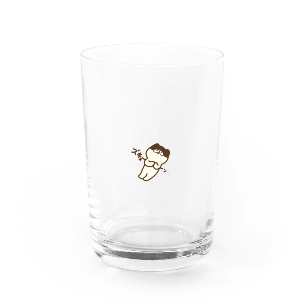 tokiのこまり顔なはちわれさん。ズキューン♡ Water Glass :front