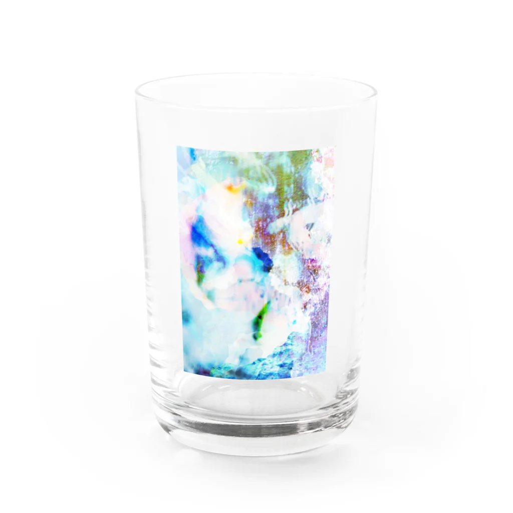 狗島のbule Water Glass :front