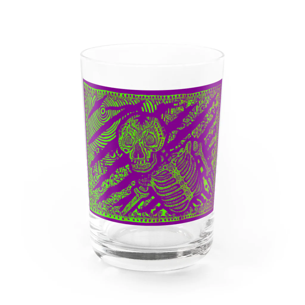 PEPECO-PINOCOのPURPLE - 髑髏 - Water Glass :front