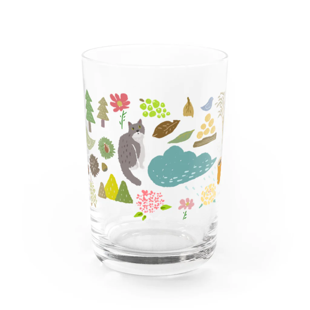 nekotomoの秋 Water Glass :front