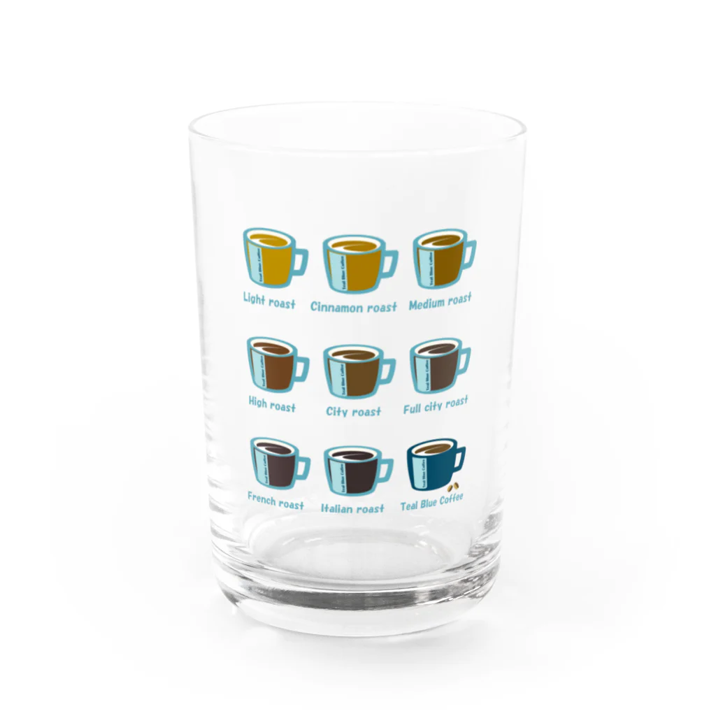 Teal Blue CoffeeのRoasted coffee Water Glass :front