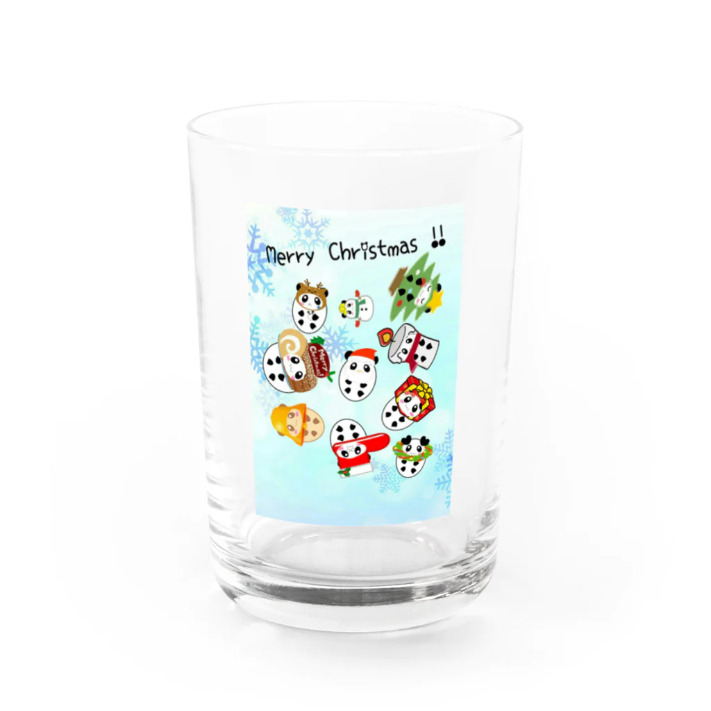 YmMy_shopのぱんたま♡　クリスマスver Water Glass :front