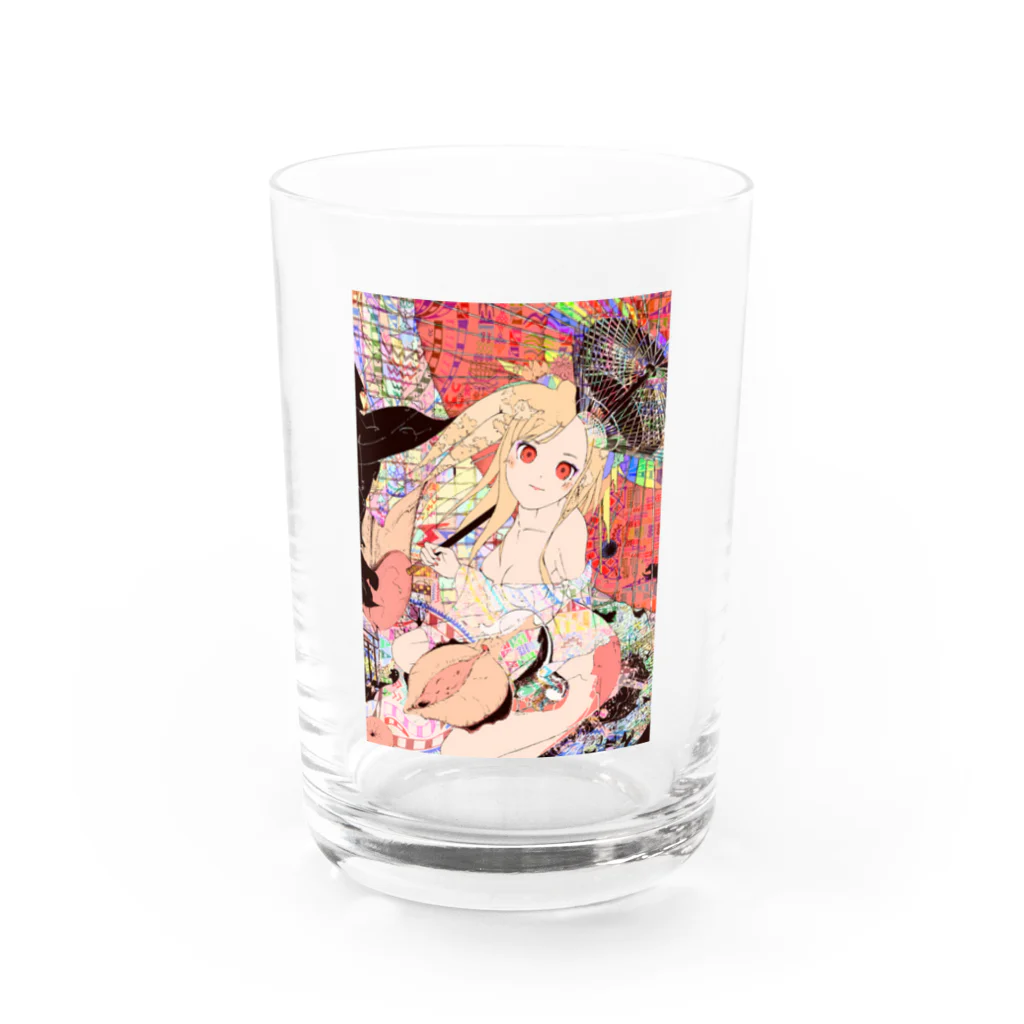 放蕩娘の売店のゲイシャコンニチハ Water Glass :front