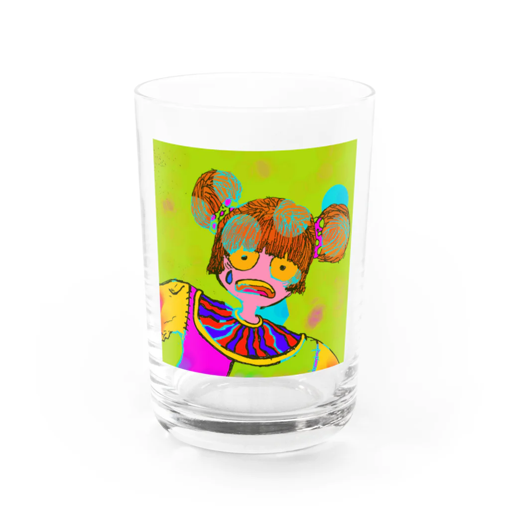 ヤサイニンニクアブラカラメマシマシにゅんぺいのクラウンガール！ Water Glass :front