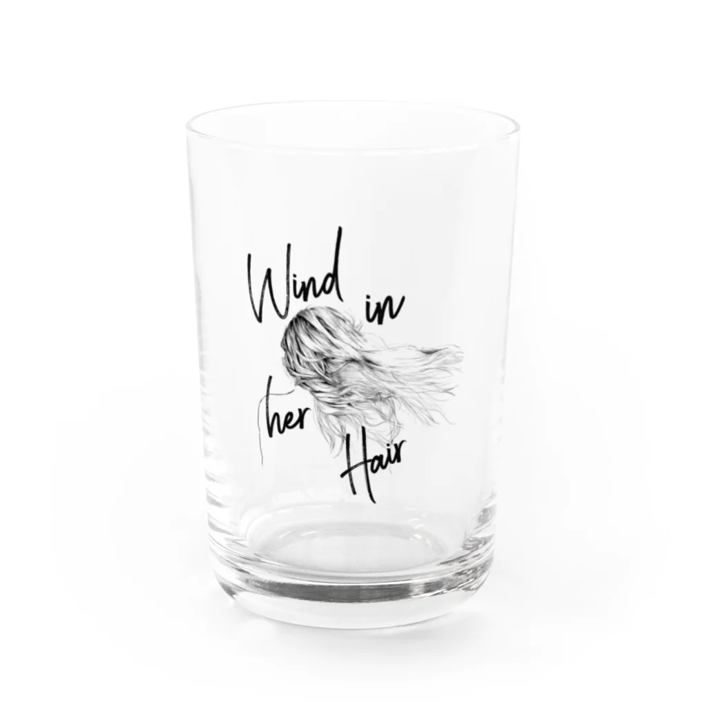 ゆたぽんのWIND IN HER HAIR Water Glass :front