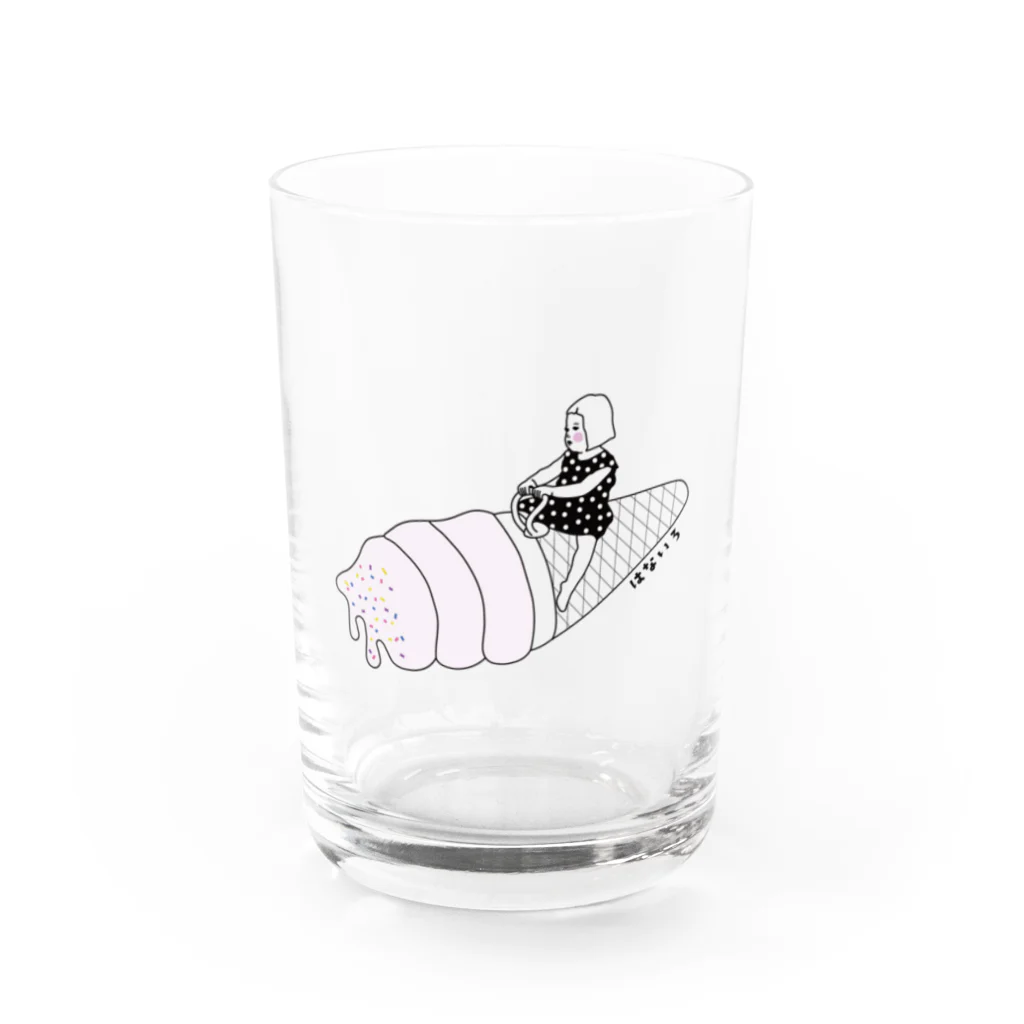 ハナイロの童乗　アイスクリーム Water Glass :front