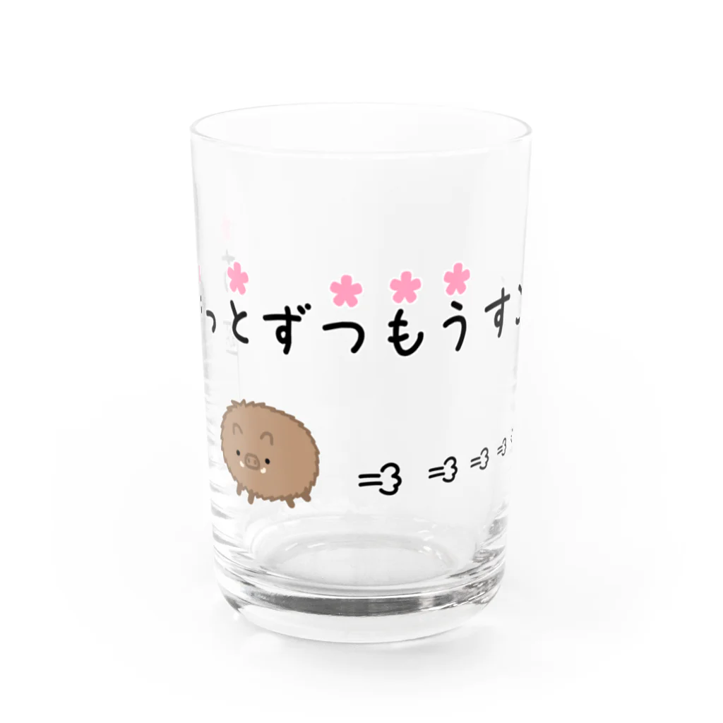 武者小路夕桐の猪突猛進 Water Glass :front