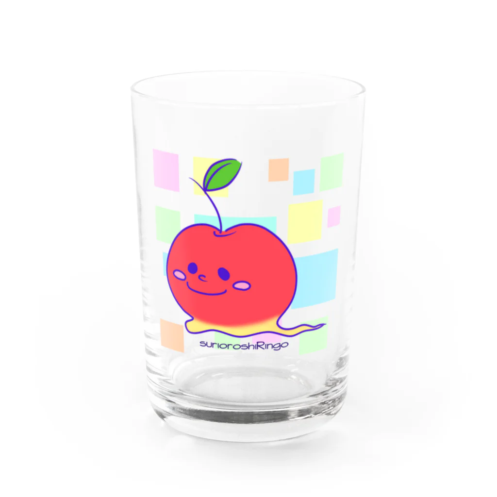 paniponiのすりおろしりんごちゃん。 Water Glass :front