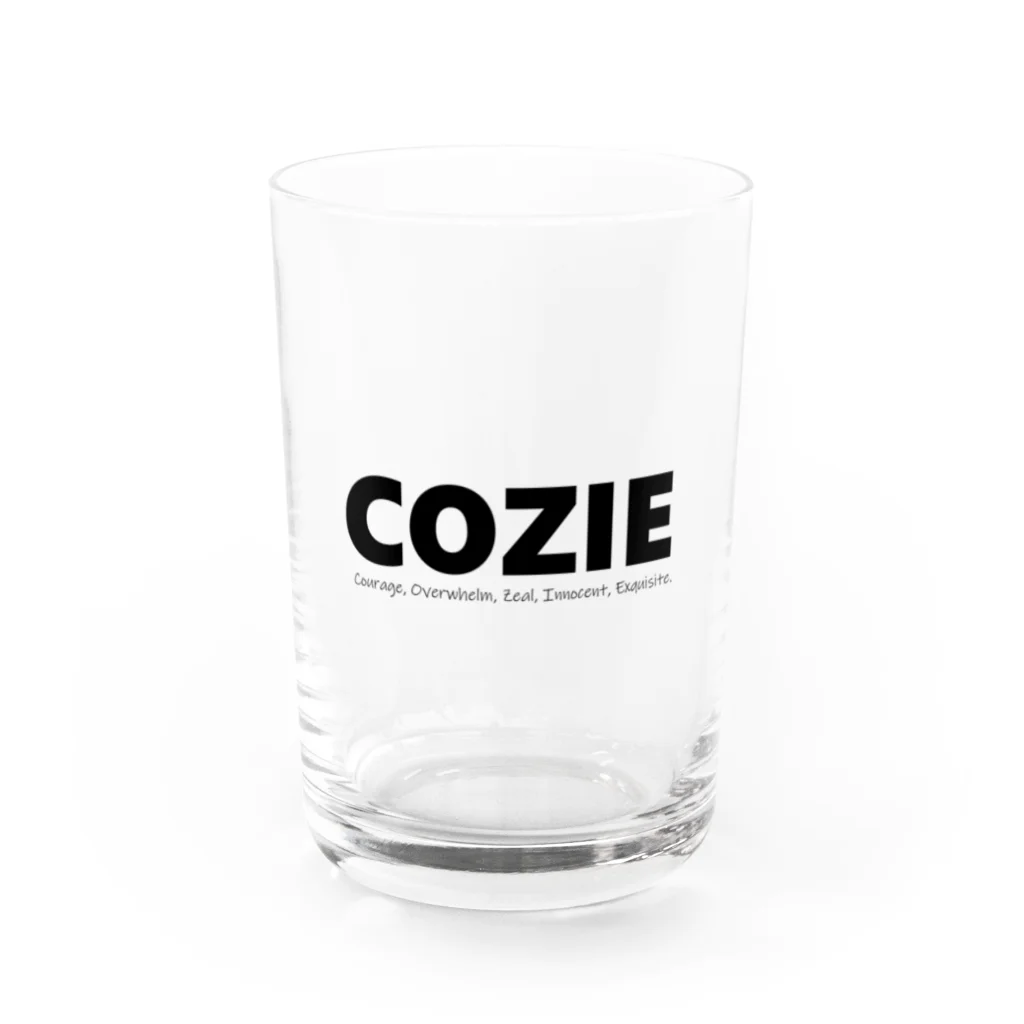 COZIEのCOZIEロゴ Water Glass :front