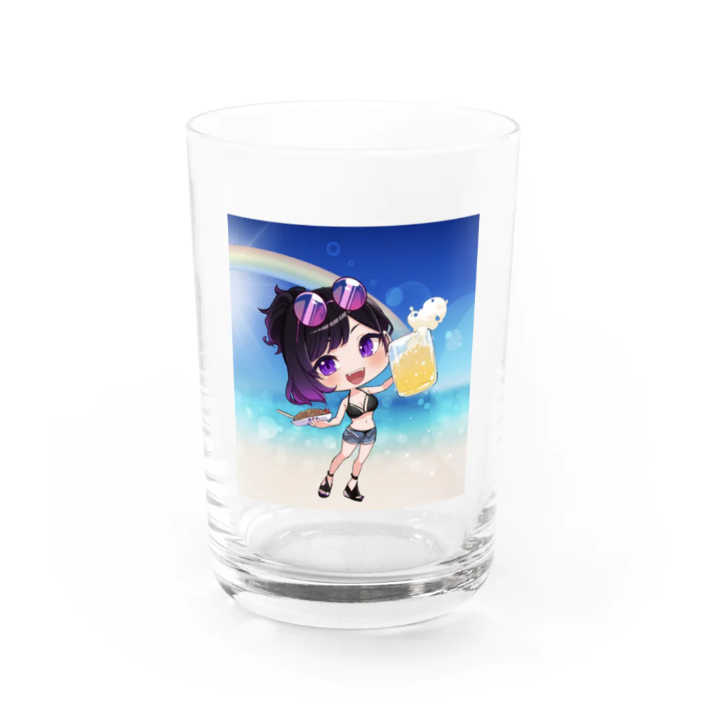 スナック酒呑🥃😈の8月アクキー絵グッズ🥃😈 Water Glass :front