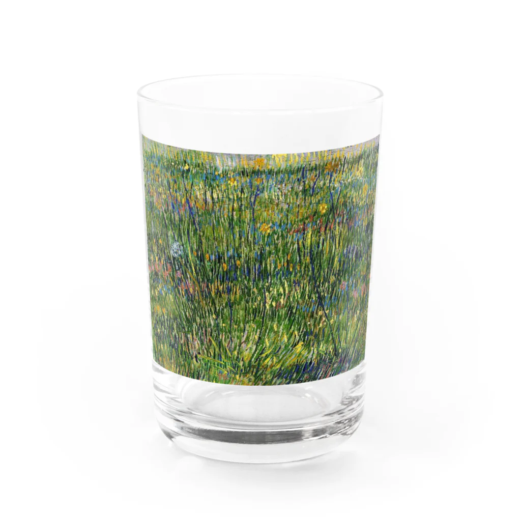 Art Baseのフィンセント・ファン・ゴッホ　《草地》 Water Glass :front