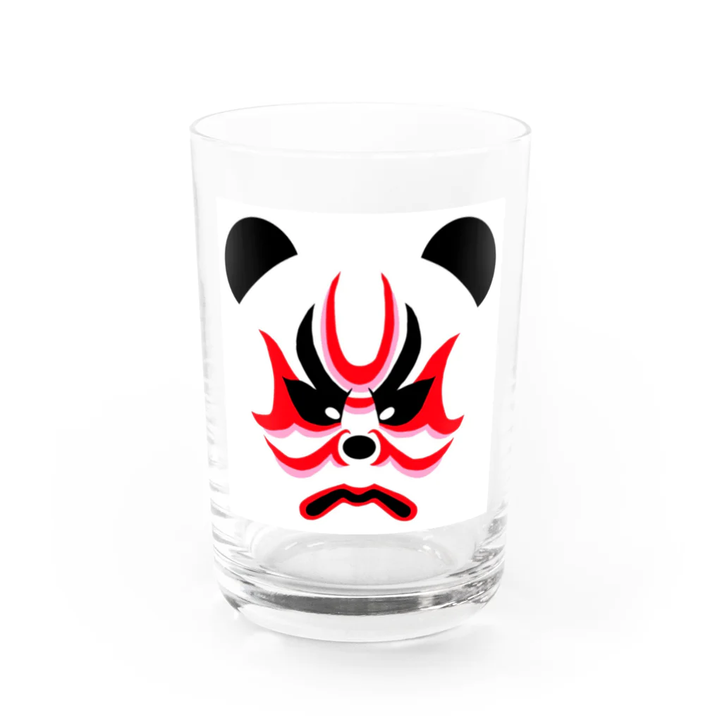 日々好日屋2号店の隈取りパンダ Water Glass :front