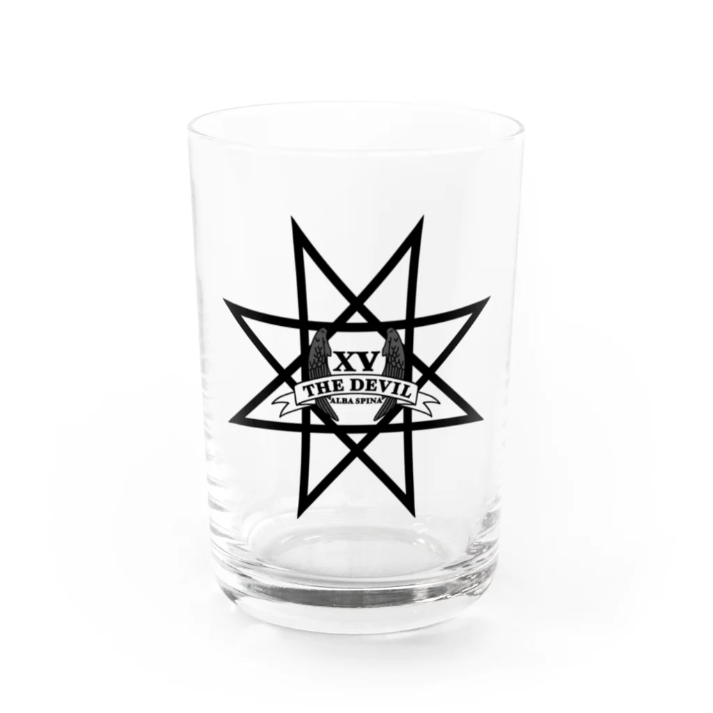 Alba spinaの八芒星　悪魔 Water Glass :front