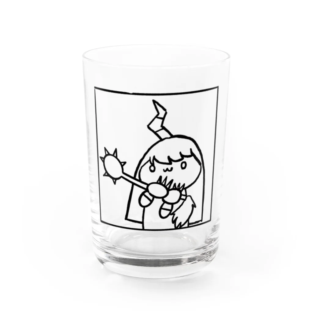 チビ画伯＋チビママのCUTE DEMON Water Glass :front