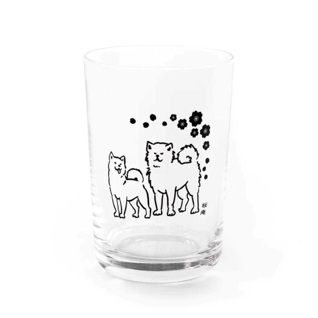 桜庵❀⁺｡のシャキッと秋柴🐶BK Water Glass :front