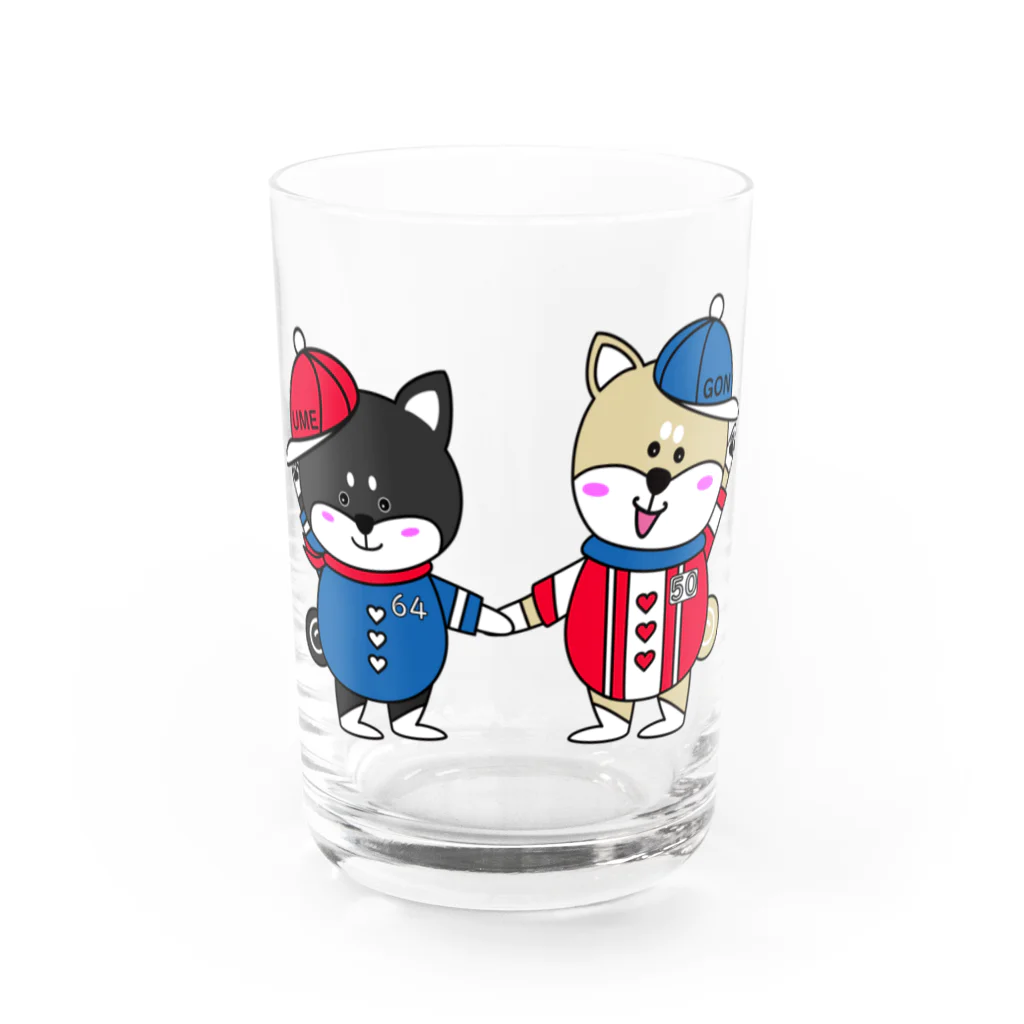 黒柴の梅吉でやんすのがんばろう！ Water Glass :front