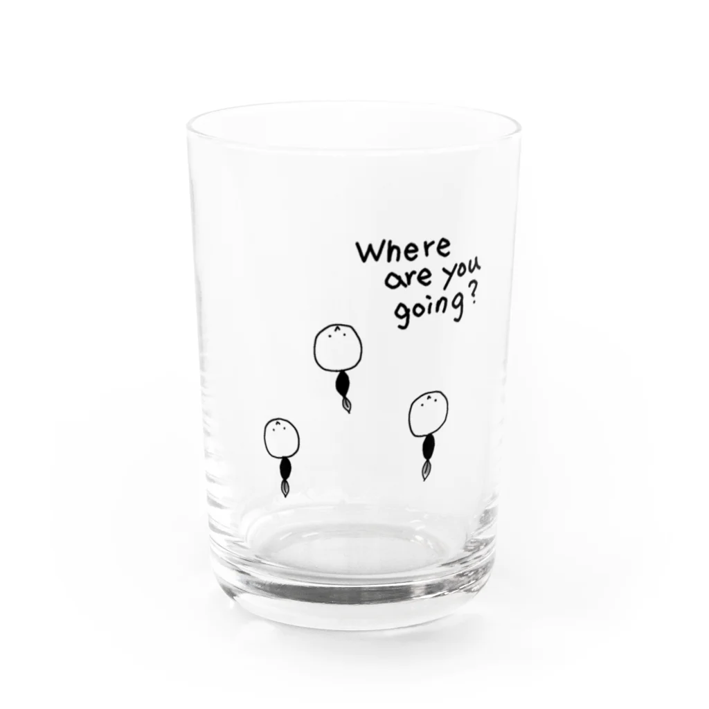 地球産のWhere are you going? Water Glass :front