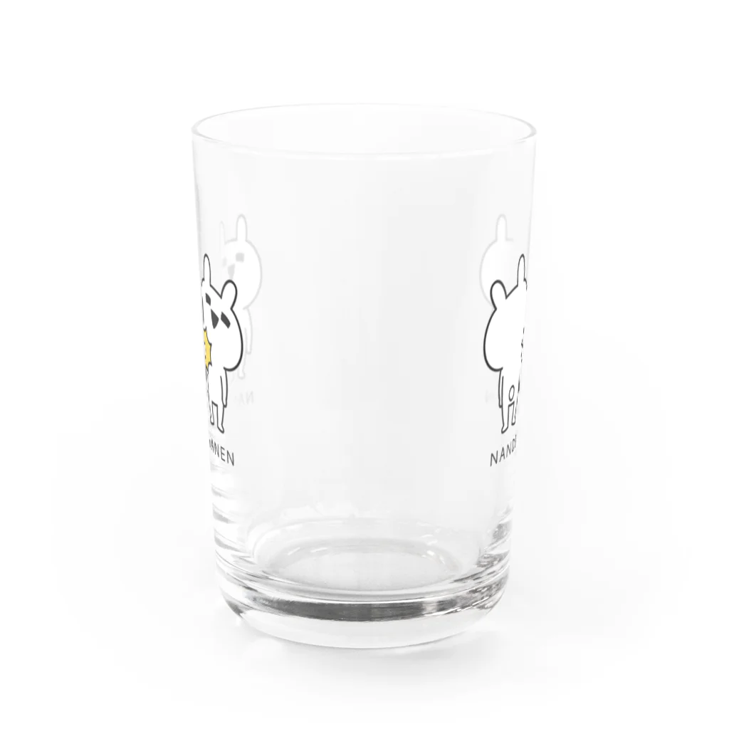 DECORのゆるだるリアクションうさぎ　なんでやねんver. Water Glass :front