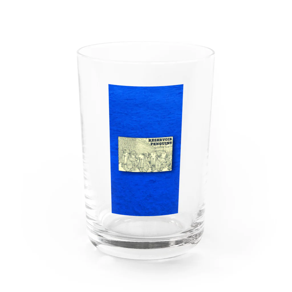 animal おのみちのBLUE RESERVOIR PENGUINS  Water Glass :front