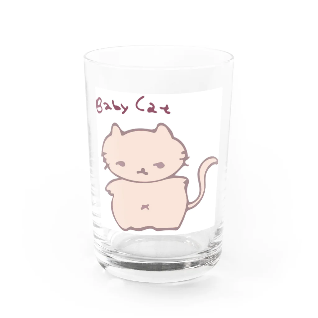 starseed🌟ねこのBabycat Water Glass :front