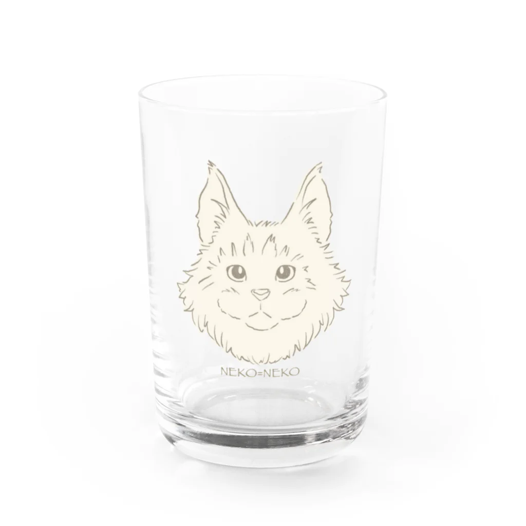 BeArtSuzumaruのNeko=Neko Water Glass :front