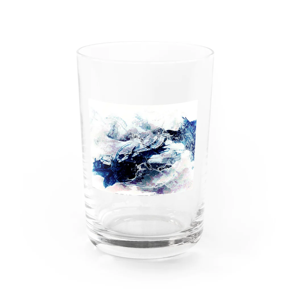 息子とわたしの3さいくらいの時の絵 Water Glass :front