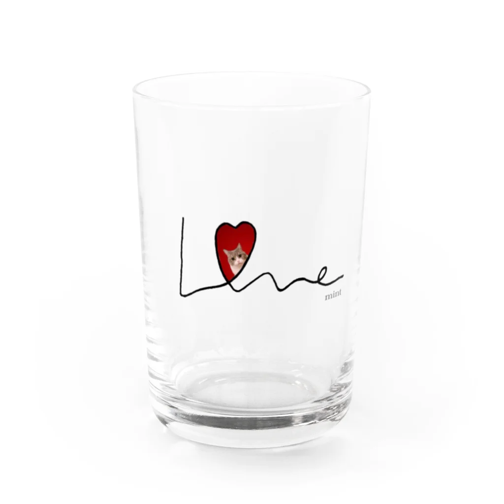 MILK&MASAMUNEのlove♡みんシリーズ Water Glass :front