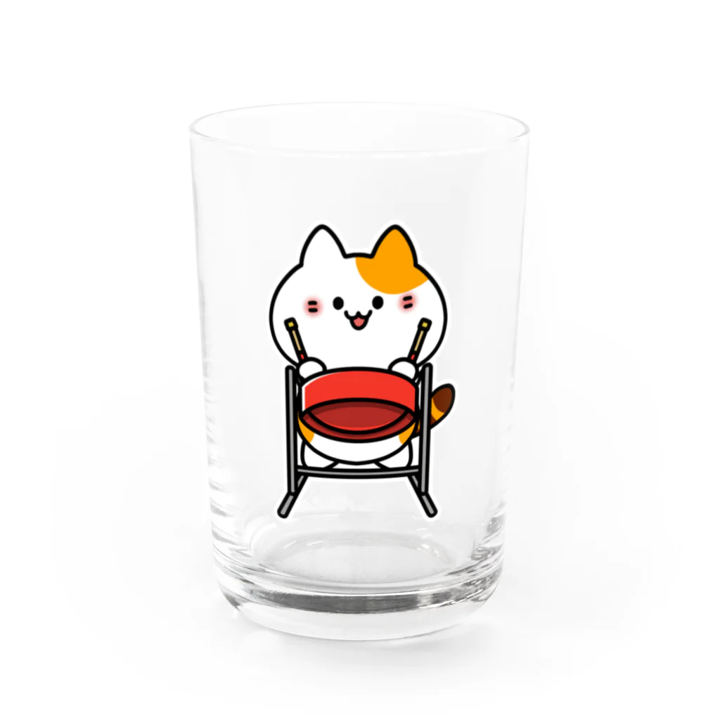  ふじねこ屋のテナーパンねこ Water Glass :front