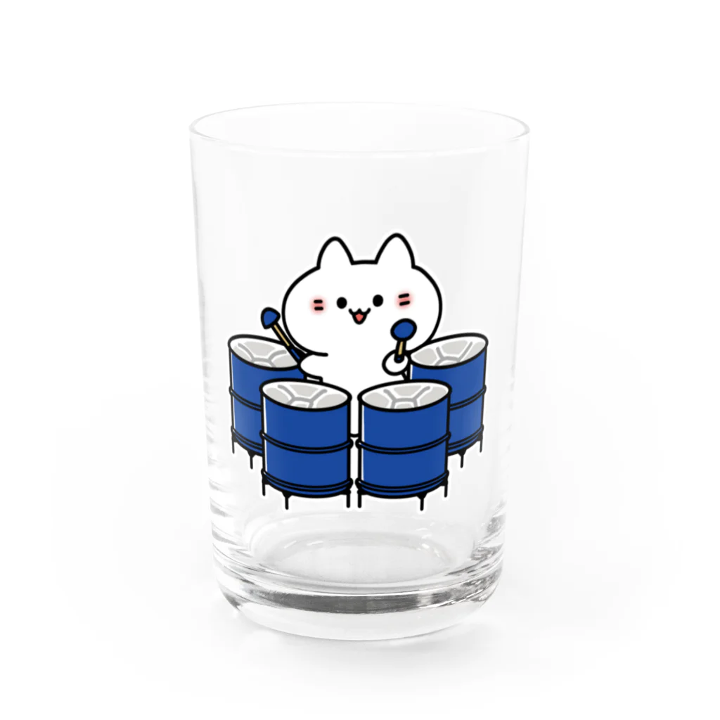  ふじねこ屋のテナーベースパンねこ Water Glass :front