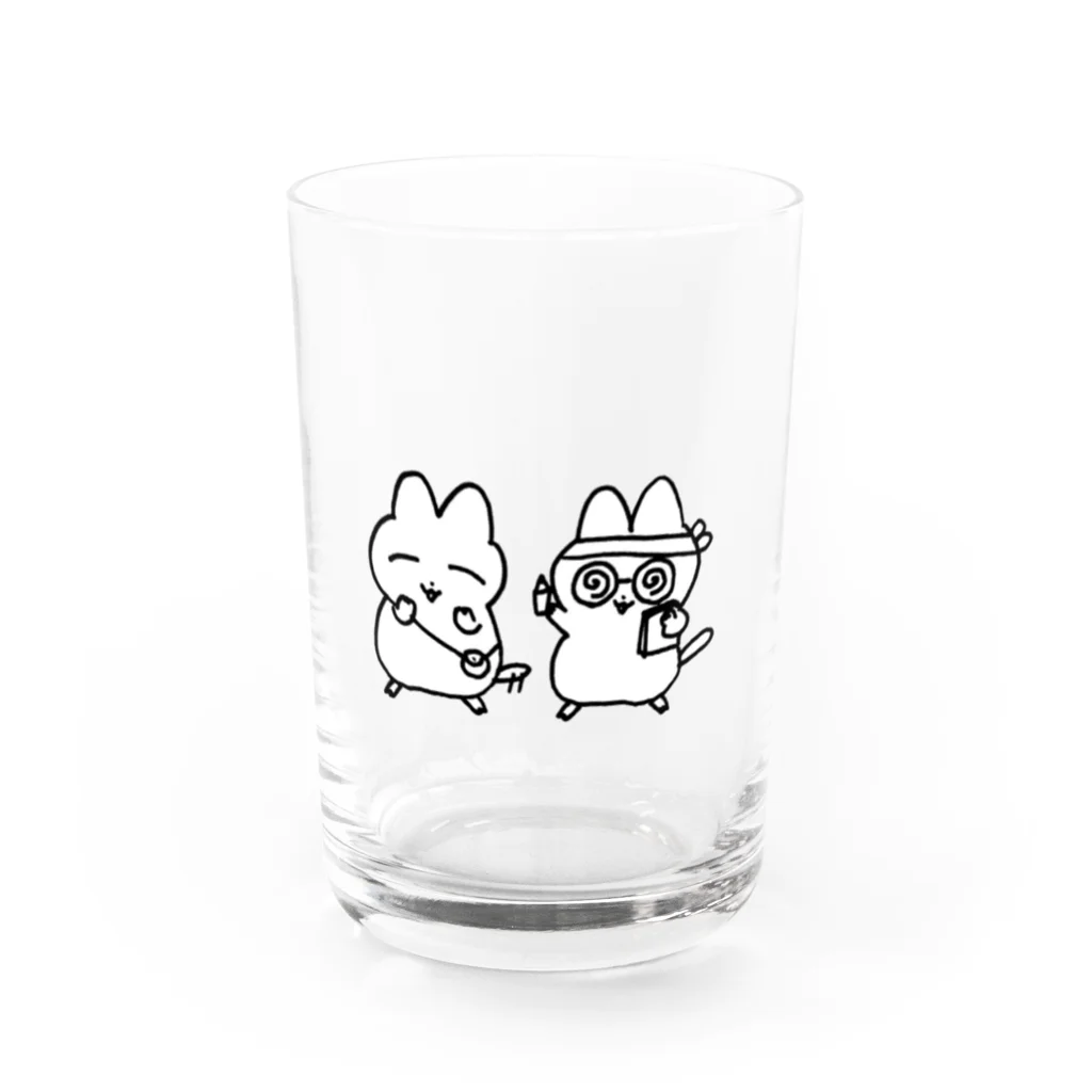 ブーキャット村のブーキャットと勤勉なブーキャット Water Glass :front