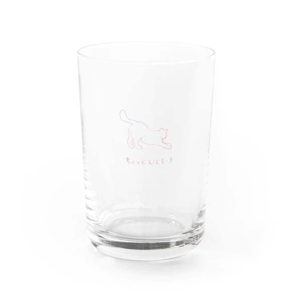 京大ねこサークルCat-Chのちょっとひといきグラス Water Glass :front