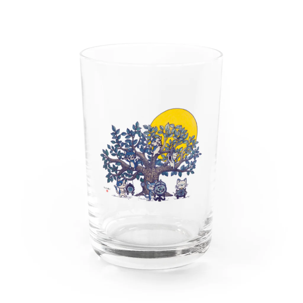 あまかむなのうたげのねこ(夜な夜な雅楽) Water Glass :front