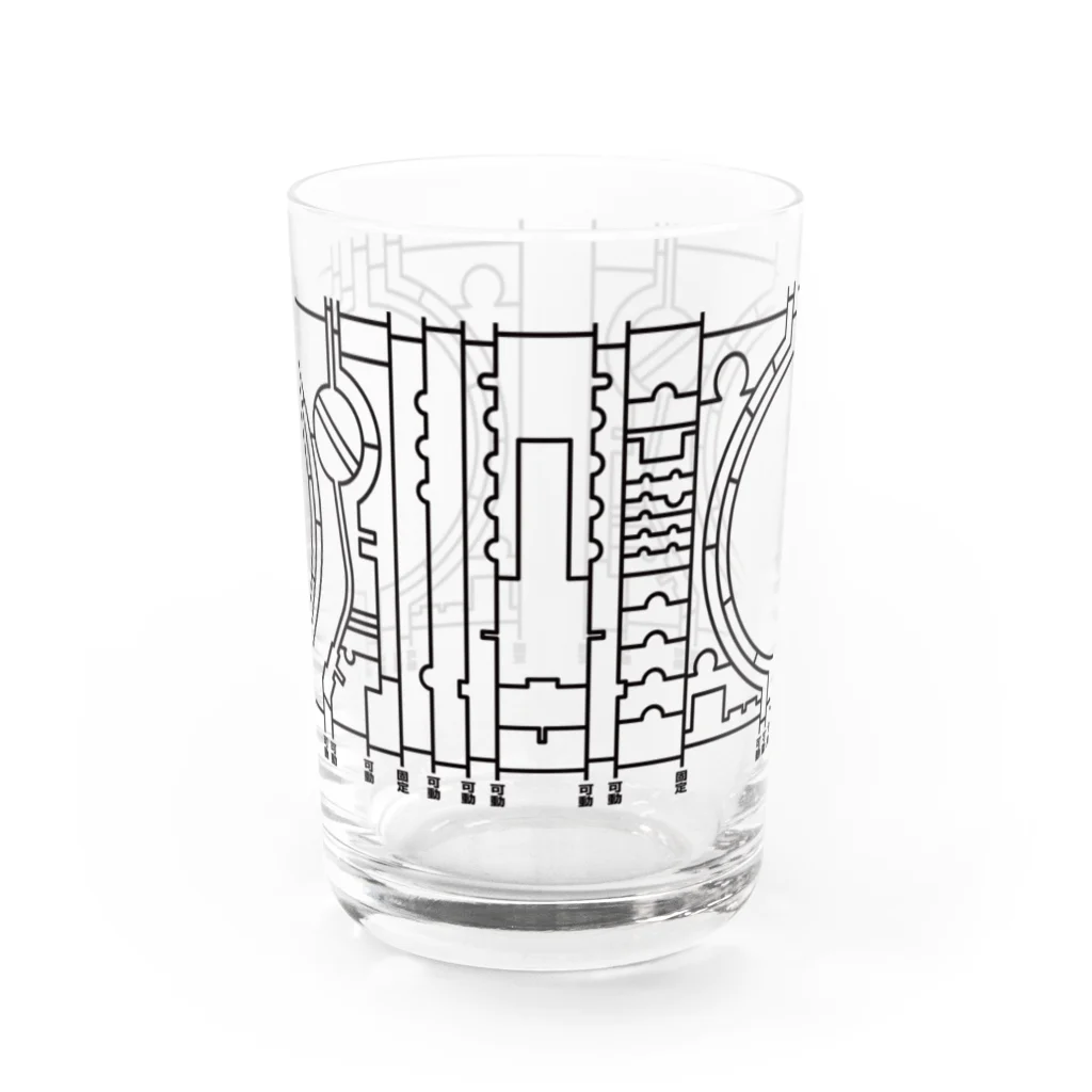 よシまるシンのあみだDJくじ太郎 Water Glass :front