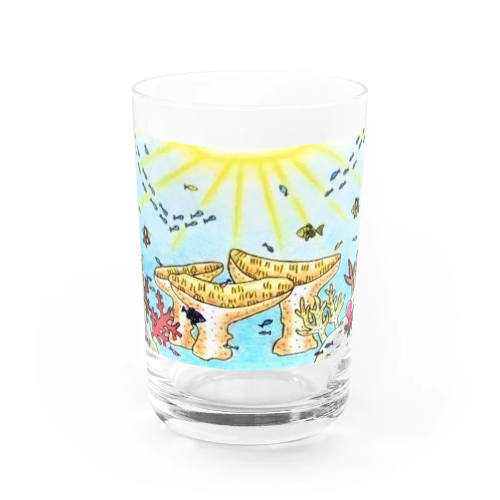 I-z-m-y's worksの光射す海 ～in パラダイス～ Water Glass :front