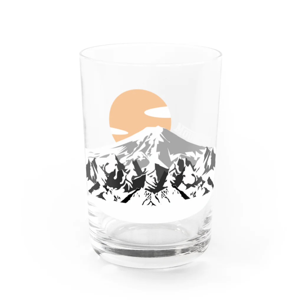 yuuyakeの山/日の出 Water Glass :front