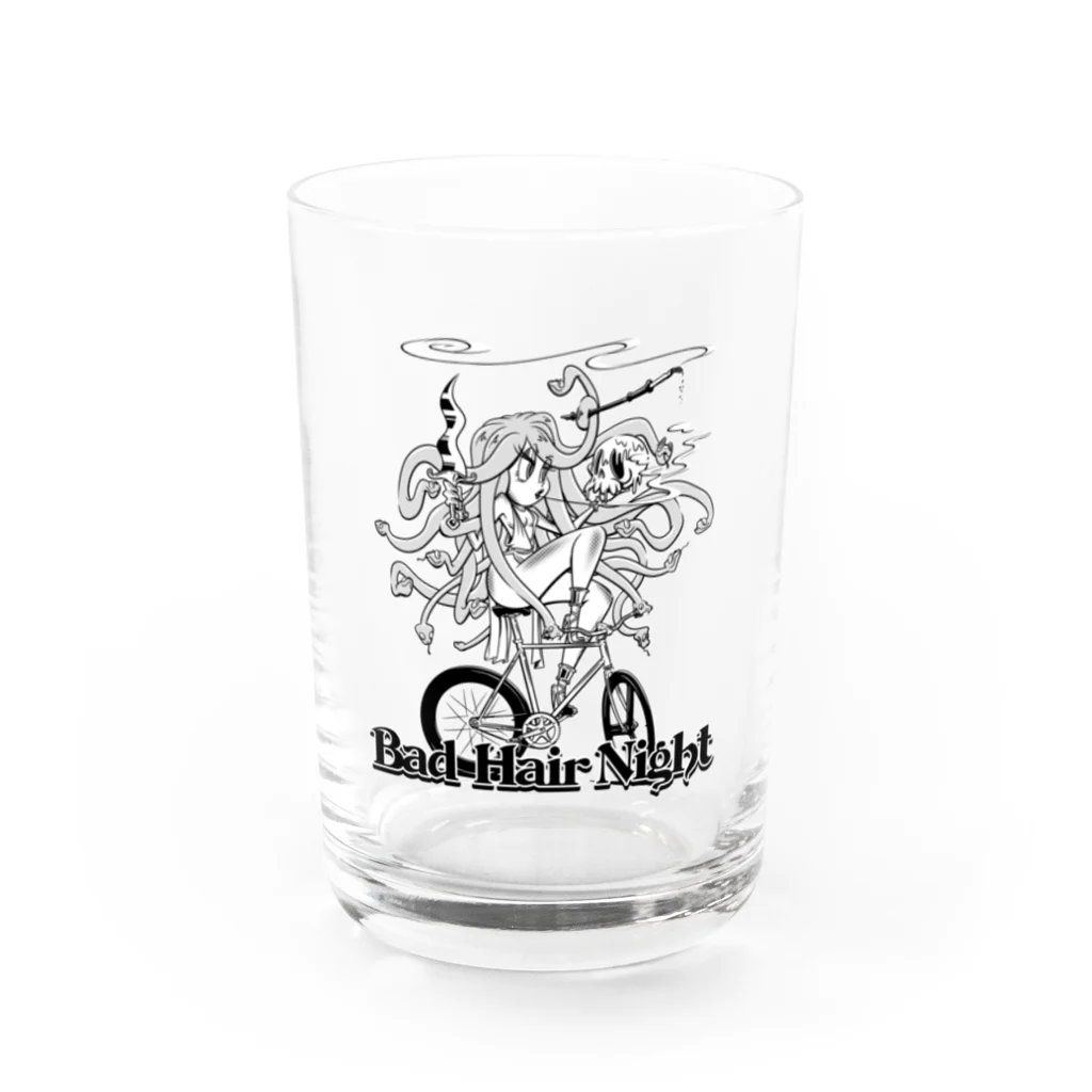 nidan-illustrationの“Bad Hair Night” Water Glass :front