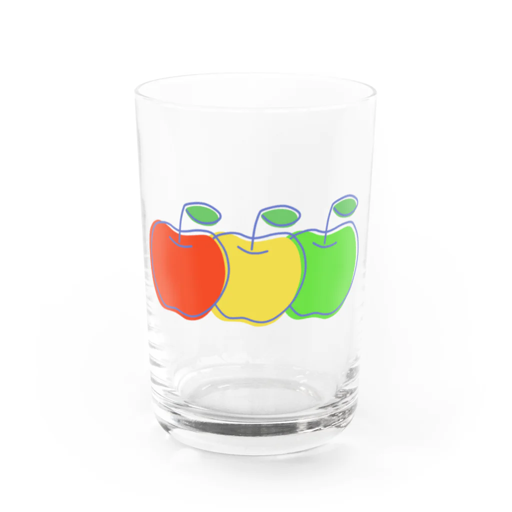 ハナのお店のりんご三兄弟 Water Glass :front